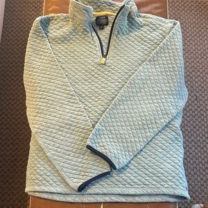 J. Crew Men's Zip Up Quilted Sweater - Light Green